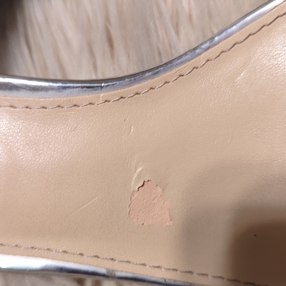 Betsey Johnson silver glitter heels size 8 - Picture 6 of 8